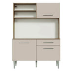 Armário de Cozinha Compacta 120cm Rustic/Crema